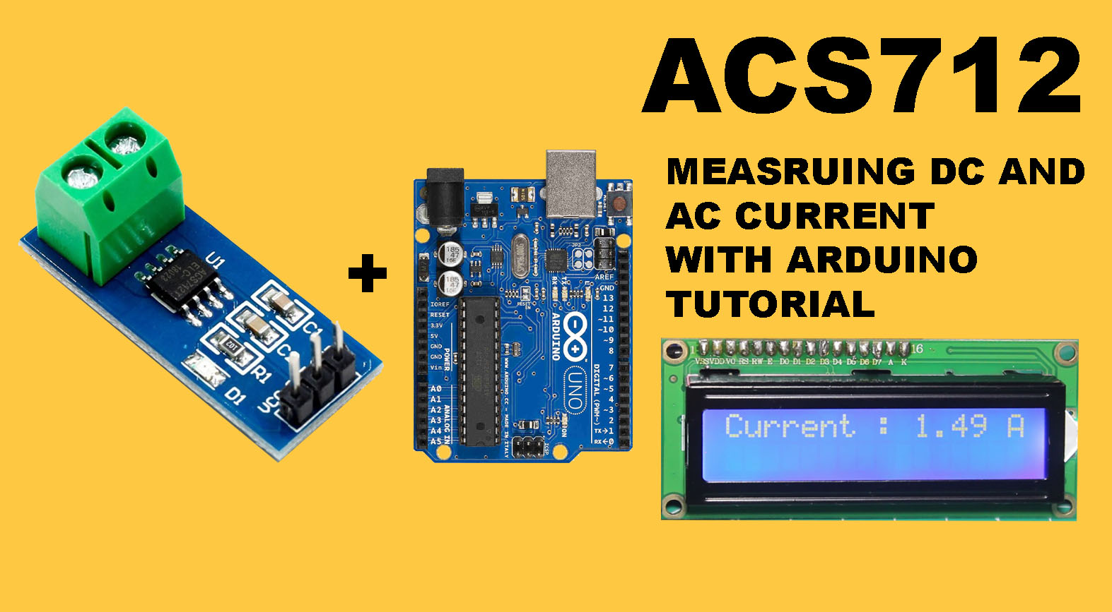ACS712 Sensor with arduino for sensing and AC current